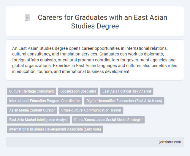 Careers for Graduates with an East Asian Studies Degree