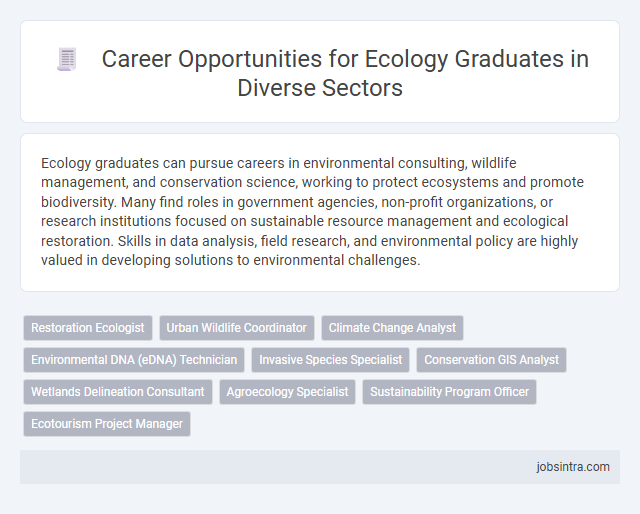 Career Opportunities for Ecology Graduates in Diverse Sectors