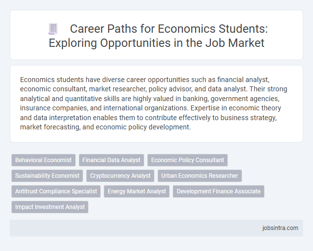 Career Paths for Economics Students: Exploring Opportunities in the Job Market