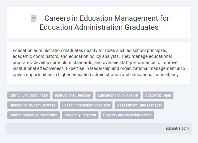 Careers in Education Management for Education Administration Graduates