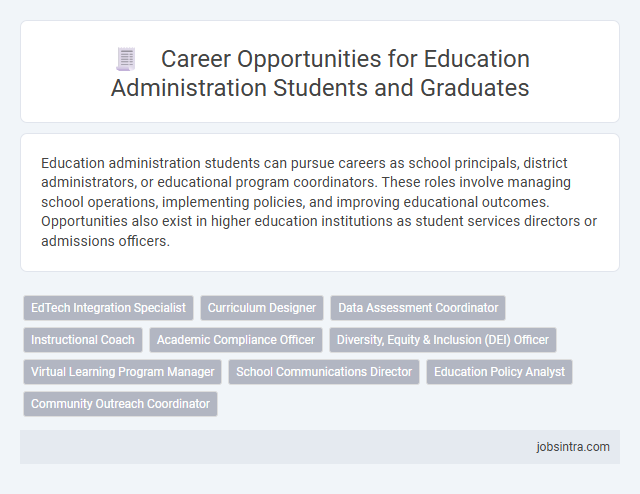 Career Opportunities for Education Administration Students and Graduates