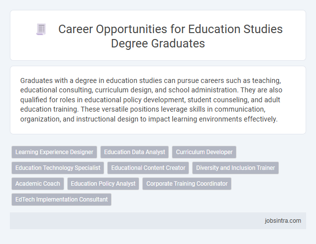 Career Opportunities for Education Studies Degree Graduates