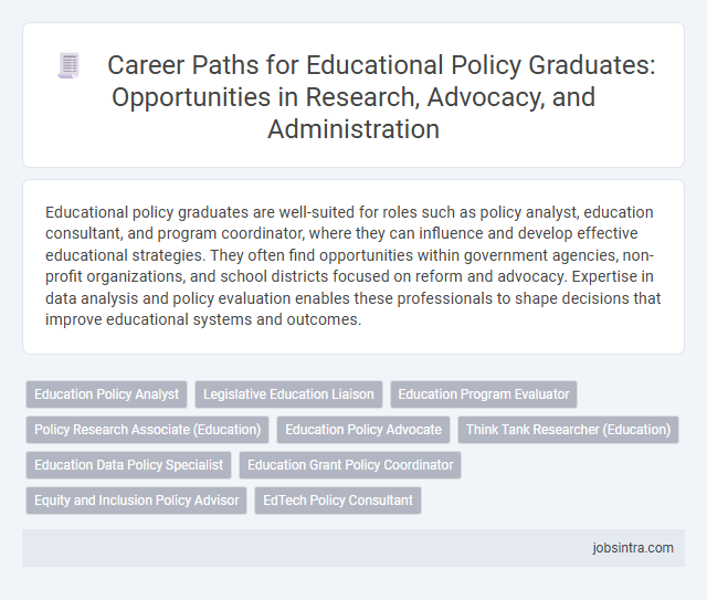 Career Paths for Educational Policy Graduates: Opportunities in Research, Advocacy, and Administration