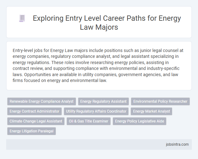Exploring Entry Level Career Paths for Energy Law Majors