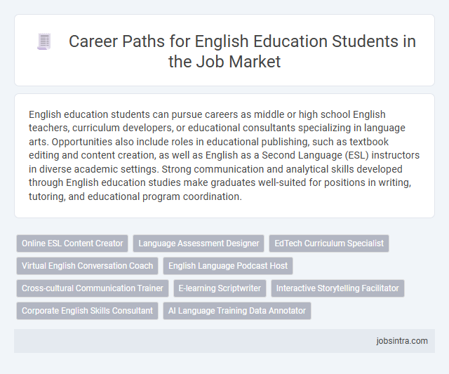 Career Paths for English Education Students in the Job Market