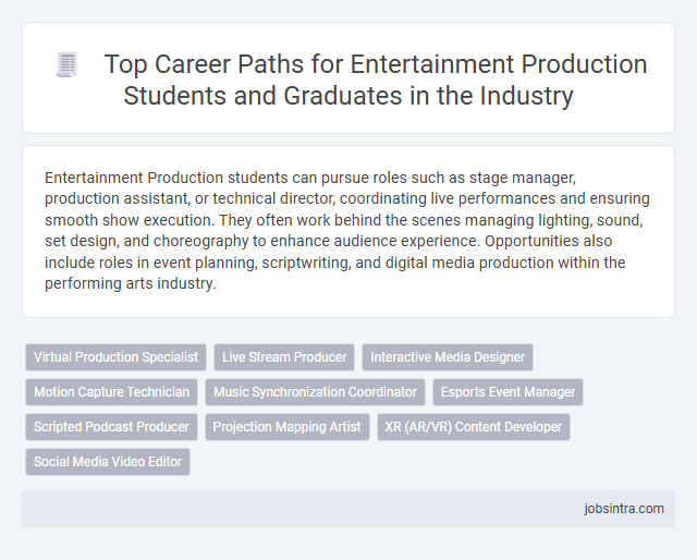 Top Career Paths for Entertainment Production Students and Graduates in the Industry