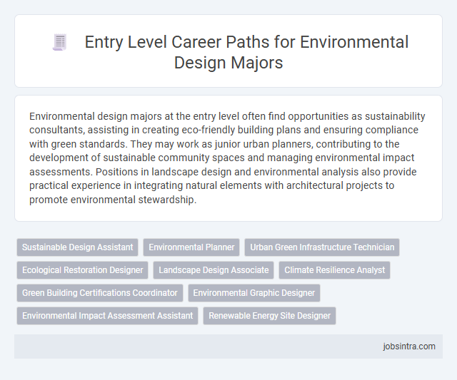 Entry Level Career Paths for Environmental Design Majors