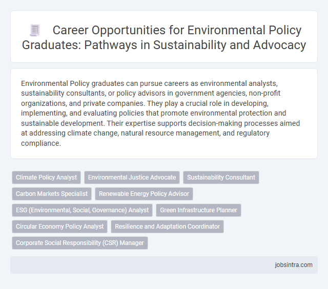 Career Opportunities for Environmental Policy Graduates: Pathways in Sustainability and Advocacy