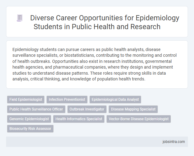 Diverse Career Opportunities for Epidemiology Students in Public Health and Research