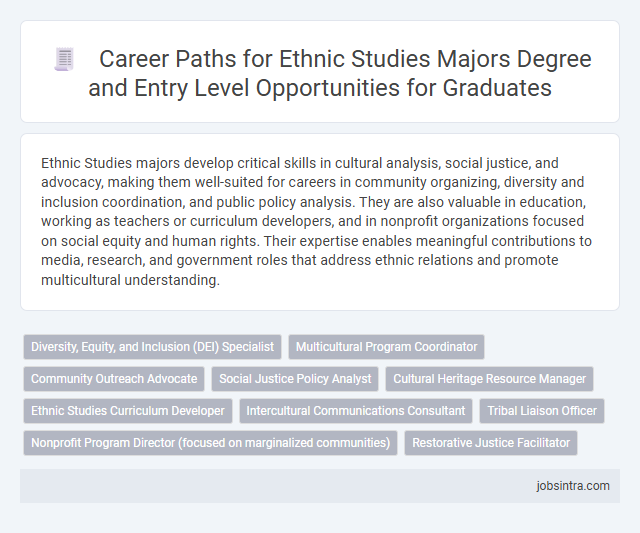 Career Paths for Ethnic Studies Majors Degree and Entry Level Opportunities for Graduates