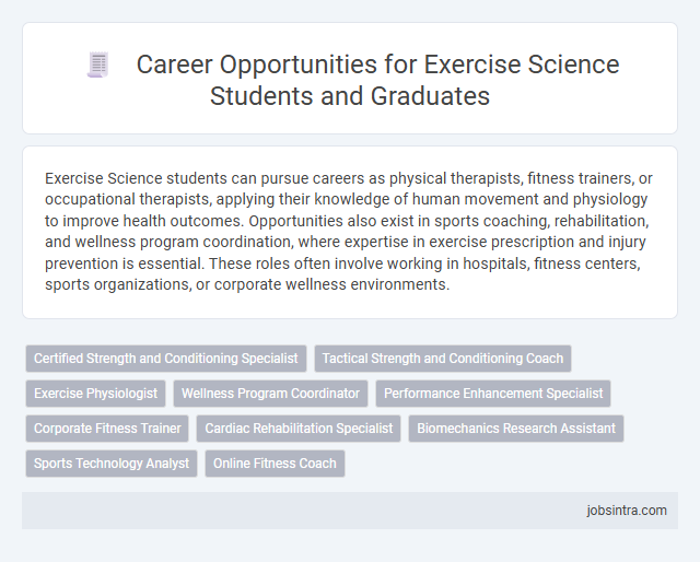 Career Opportunities for Exercise Science Students and Graduates