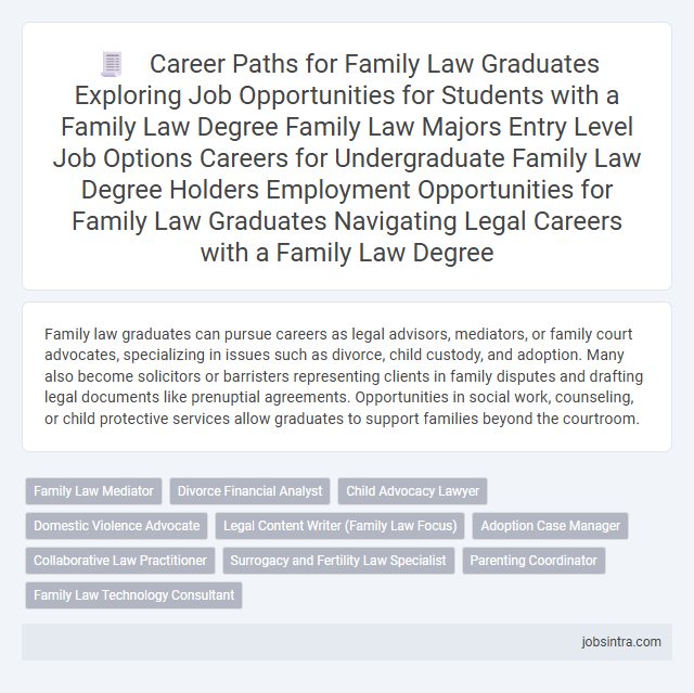 Career Paths for Family Law Graduates Exploring Job Opportunities for Students with a Family Law Degree Family Law Majors Entry Level Job Options Care