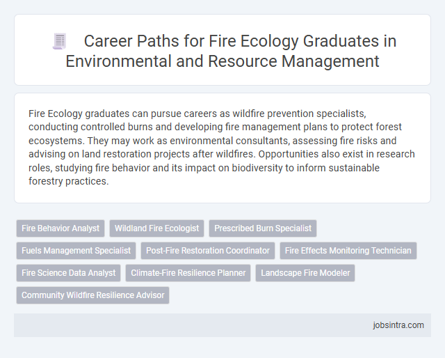 Career Paths for Fire Ecology Graduates in Environmental and Resource Management