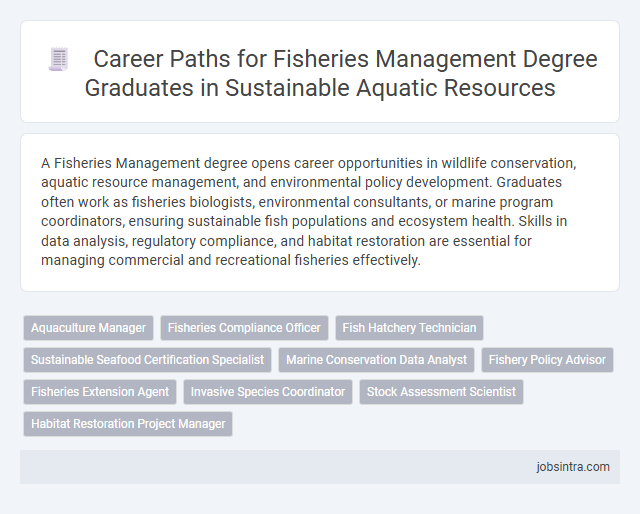 Career Paths for Fisheries Management Degree Graduates in Sustainable Aquatic Resources