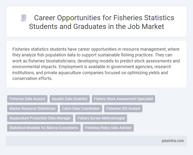 Career Opportunities for Fisheries Statistics Students and Graduates in the Job Market