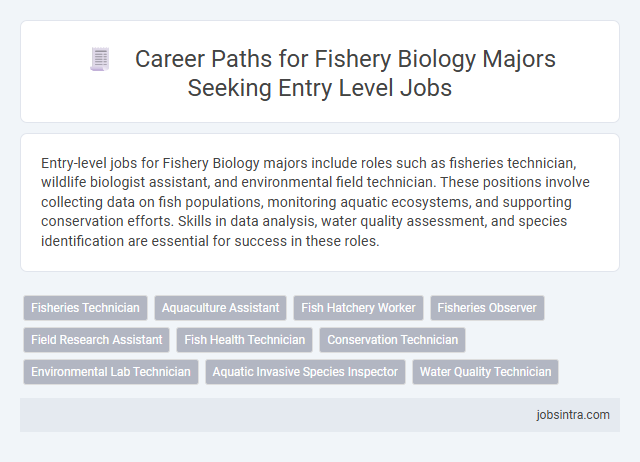 Career Paths for Fishery Biology Majors Seeking Entry Level Jobs