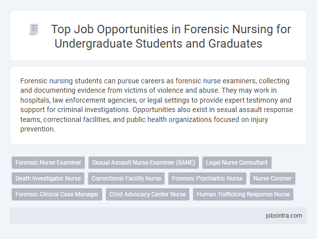 Top Job Opportunities in Forensic Nursing for Undergraduate Students and Graduates