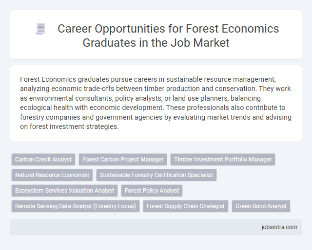 Career Opportunities for Forest Economics Graduates in the Job Market