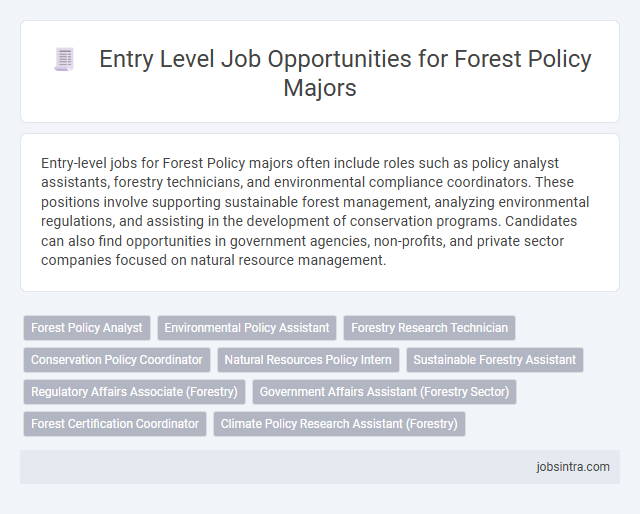 Entry Level Job Opportunities for Forest Policy Majors