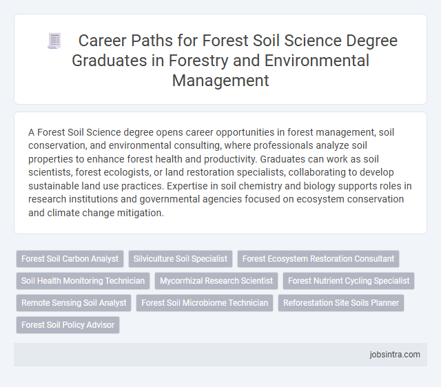 Career Paths for Forest Soil Science Degree Graduates in Forestry and Environmental Management