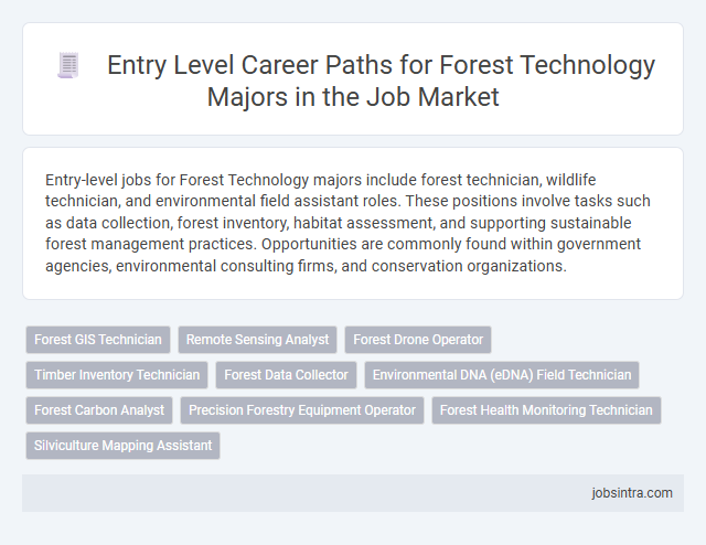 Entry Level Career Paths for Forest Technology Majors in the Job Market