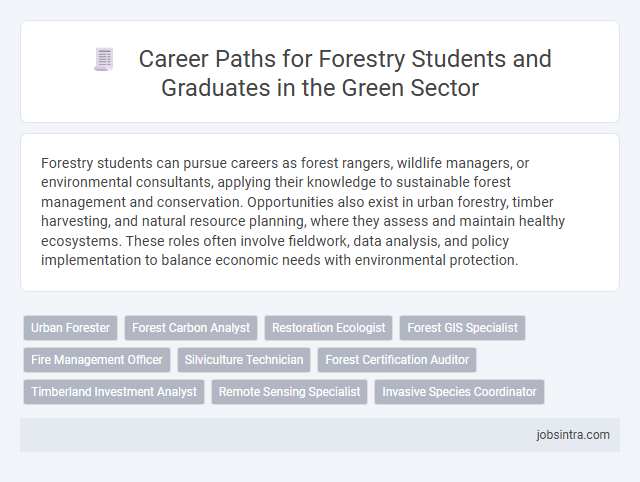 Career Paths for Forestry Students and Graduates in the Green Sector