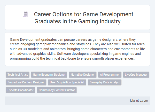 Career Options for Game Development Graduates in the Gaming Industry