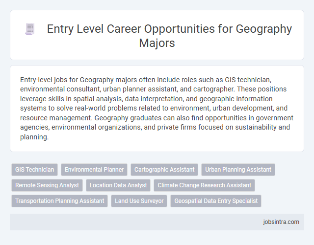 Entry Level Career Opportunities for Geography Majors
