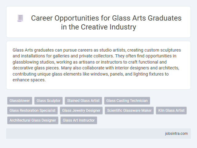 Career Opportunities for Glass Arts Graduates in the Creative Industry