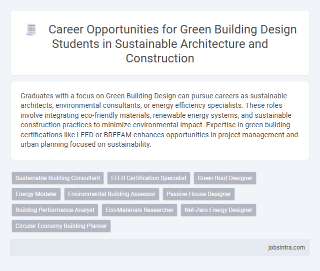 Career Opportunities for Green Building Design Students in Sustainable Architecture and Construction