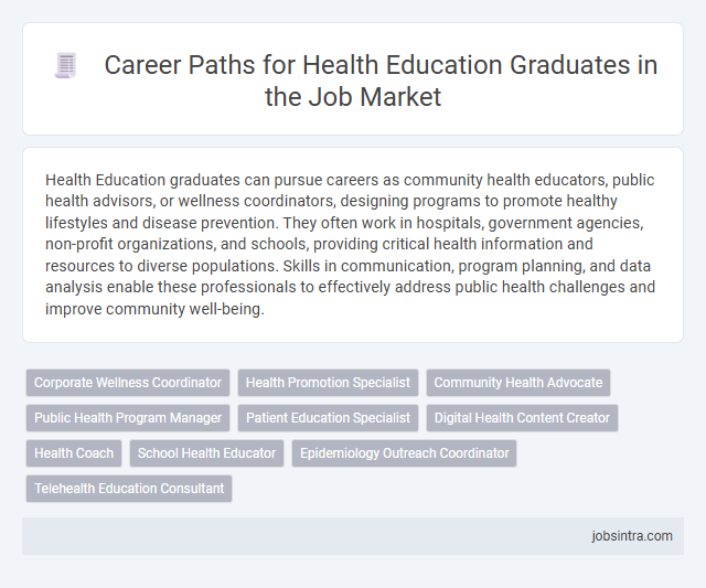 Career Paths for Health Education Graduates in the Job Market