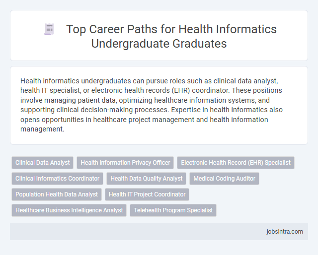 Top Career Paths for Health Informatics Undergraduate Graduates