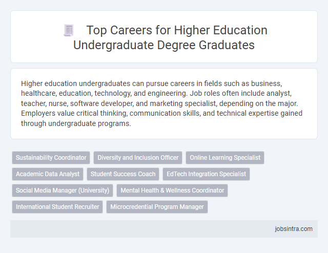Top Careers for Higher Education Undergraduate Degree Graduates