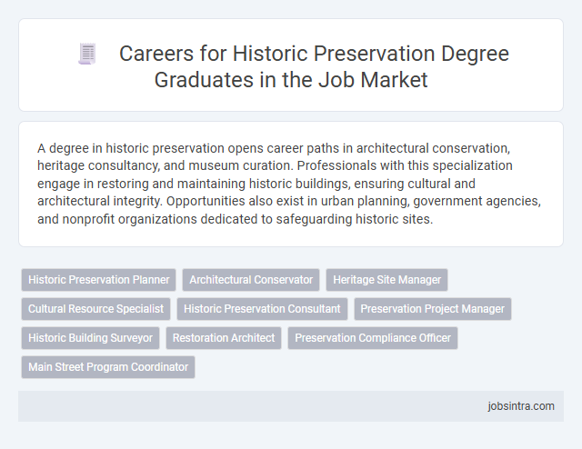 Careers for Historic Preservation Degree Graduates in the Job Market