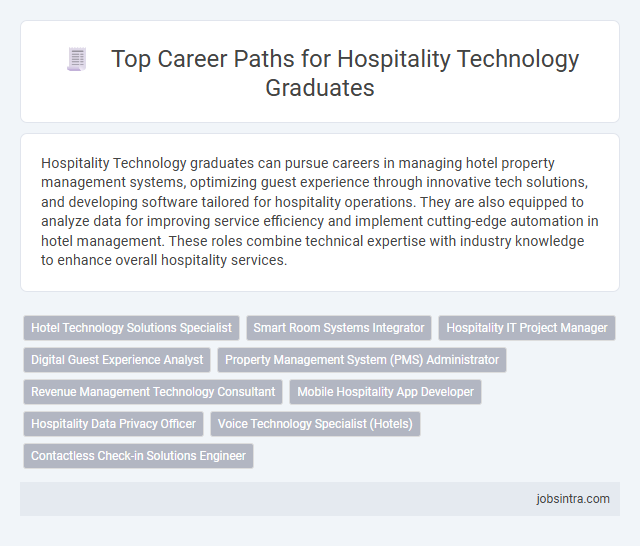 Top Career Paths for Hospitality Technology Graduates