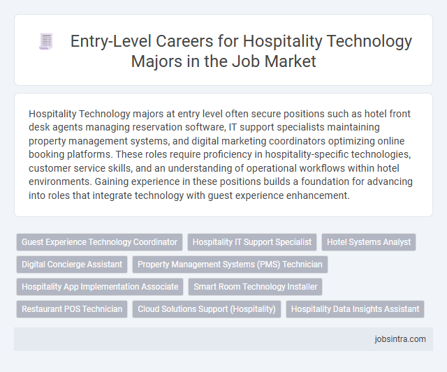 Entry-Level Careers for Hospitality Technology Majors in the Job Market