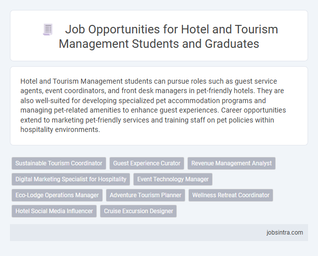 Job Opportunities for Hotel and Tourism Management Students and Graduates