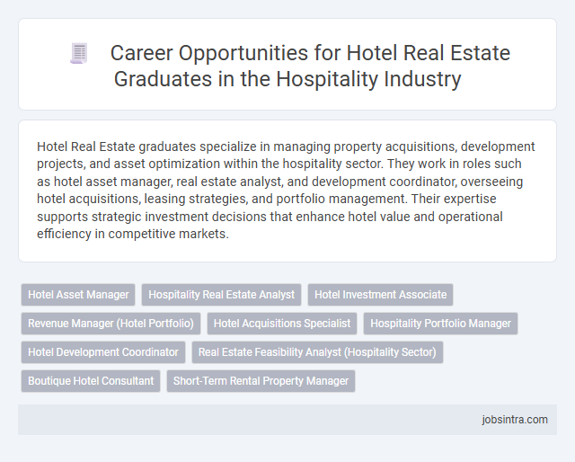 Career Opportunities for Hotel Real Estate Graduates in the Hospitality Industry