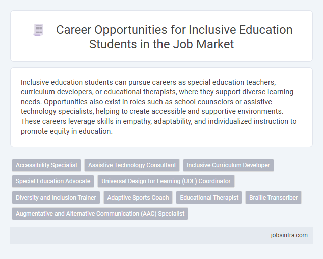 Career Opportunities for Inclusive Education Students in the Job Market
