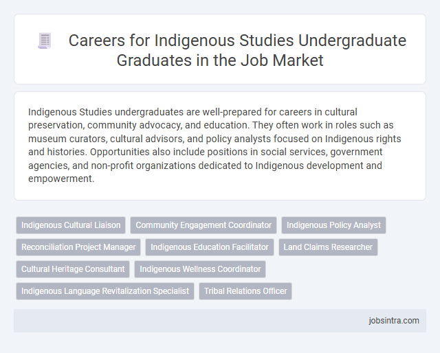 Careers for Indigenous Studies Undergraduate Graduates in the Job Market