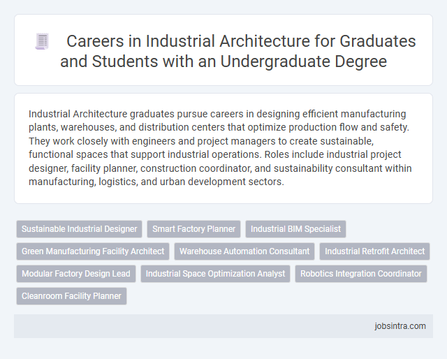 Careers in Industrial Architecture for Graduates and Students with an Undergraduate Degree