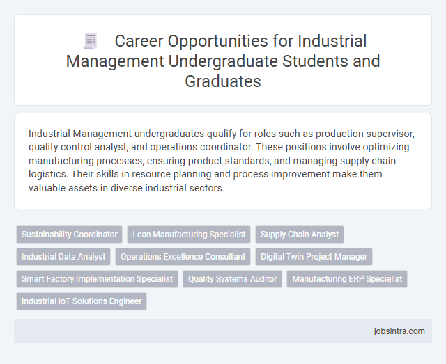 Career Opportunities for Industrial Management Undergraduate Students and Graduates