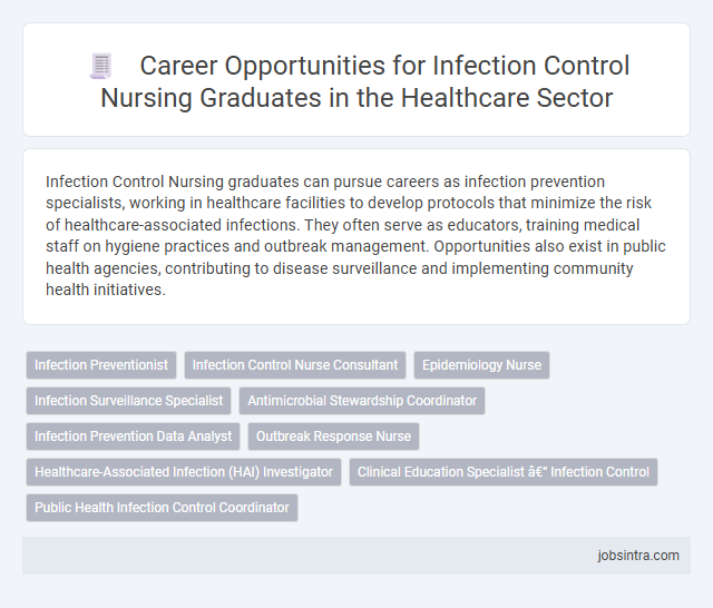Career Opportunities for Infection Control Nursing Graduates in the Healthcare Sector