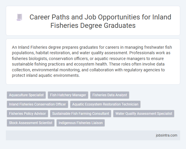 Career Paths and Job Opportunities for Inland Fisheries Degree Graduates