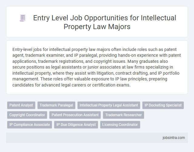 Entry Level Job Opportunities for Intellectual Property Law Majors