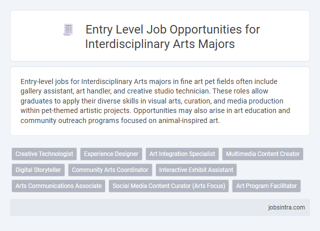 Entry Level Job Opportunities for Interdisciplinary Arts Majors