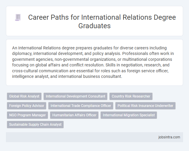 Career Paths for International Relations Degree Graduates