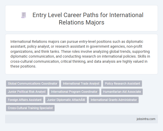 Entry Level Career Paths for International Relations Majors