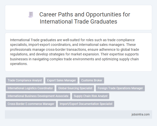 Career Paths and Opportunities for International Trade Graduates