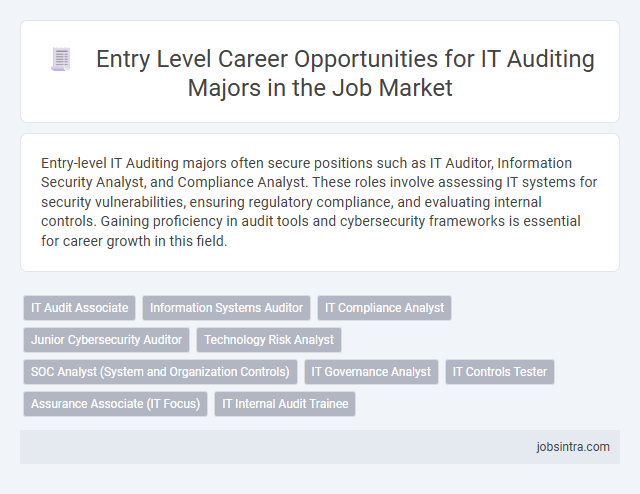 Entry Level Career Opportunities for IT Auditing Majors in the Job Market